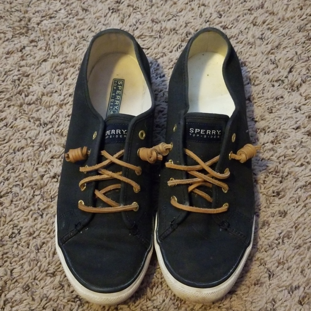 Sperry Topsider Black Womens 10